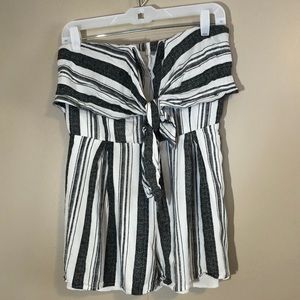 Bailey Blue Striped Romper